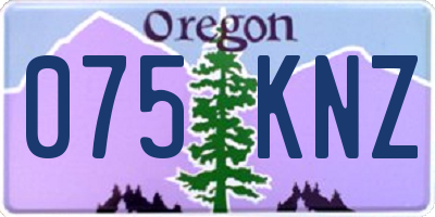 OR license plate 075KNZ