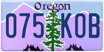 OR license plate 075KOB