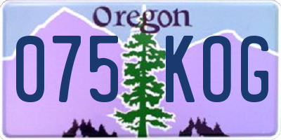 OR license plate 075KOG