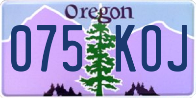 OR license plate 075KOJ