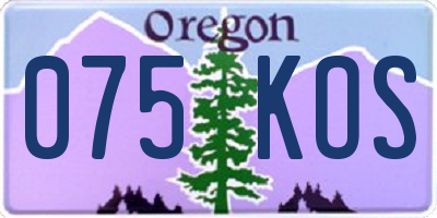 OR license plate 075KOS