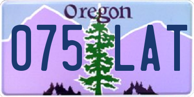 OR license plate 075LAT