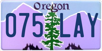 OR license plate 075LAY