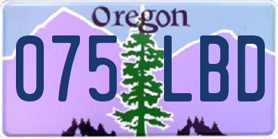 OR license plate 075LBD