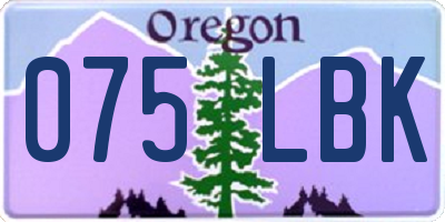 OR license plate 075LBK