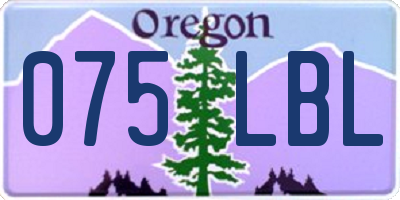 OR license plate 075LBL