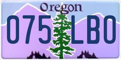 OR license plate 075LBO