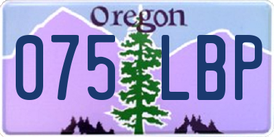 OR license plate 075LBP