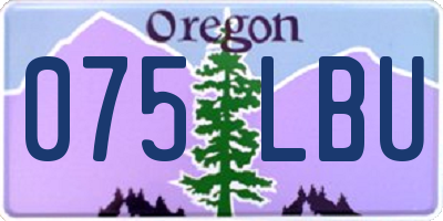 OR license plate 075LBU