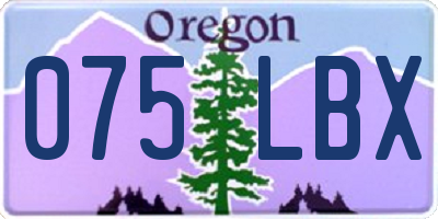 OR license plate 075LBX