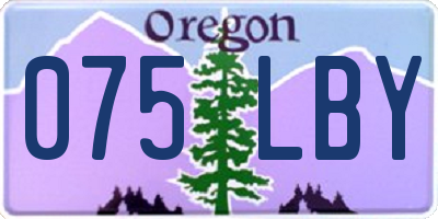 OR license plate 075LBY