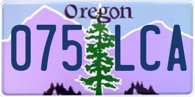 OR license plate 075LCA
