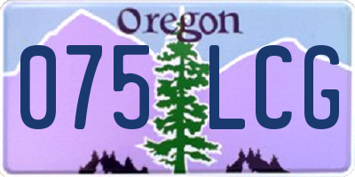OR license plate 075LCG