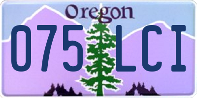 OR license plate 075LCI