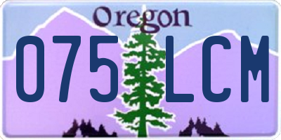 OR license plate 075LCM