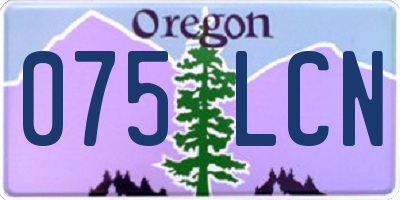 OR license plate 075LCN