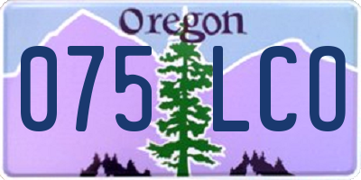 OR license plate 075LCO
