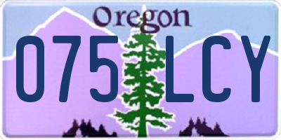 OR license plate 075LCY