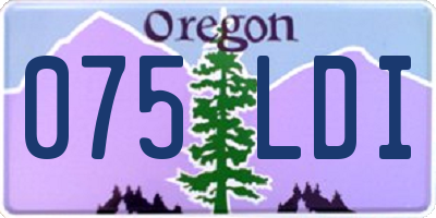 OR license plate 075LDI