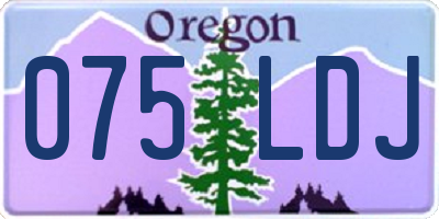 OR license plate 075LDJ