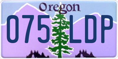 OR license plate 075LDP