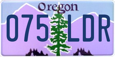 OR license plate 075LDR