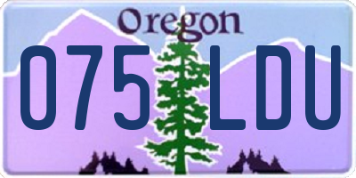 OR license plate 075LDU