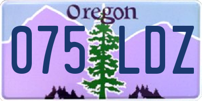 OR license plate 075LDZ