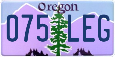 OR license plate 075LEG