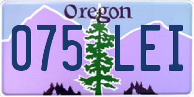 OR license plate 075LEI