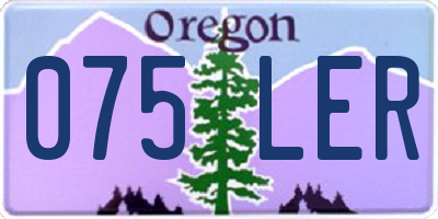 OR license plate 075LER