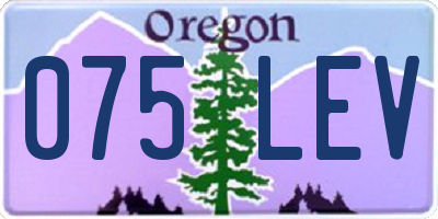 OR license plate 075LEV