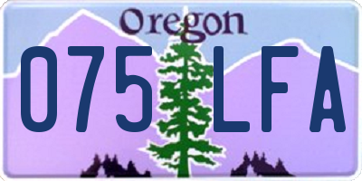 OR license plate 075LFA