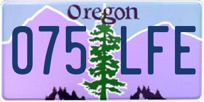 OR license plate 075LFE