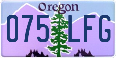 OR license plate 075LFG