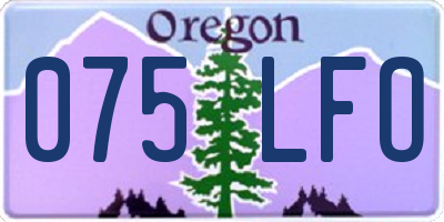 OR license plate 075LFO