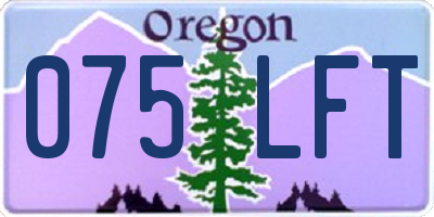 OR license plate 075LFT
