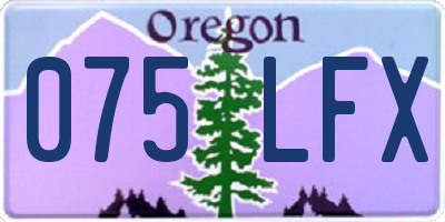 OR license plate 075LFX