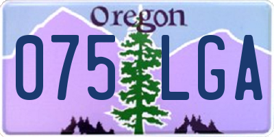 OR license plate 075LGA