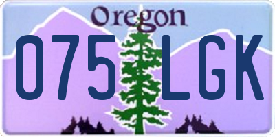 OR license plate 075LGK