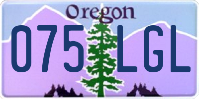 OR license plate 075LGL