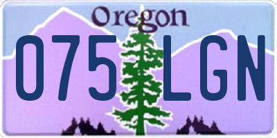 OR license plate 075LGN
