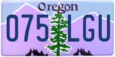 OR license plate 075LGU