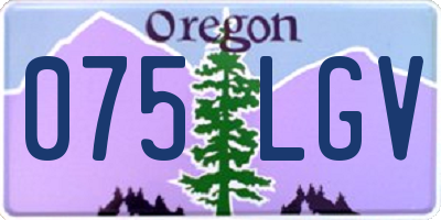 OR license plate 075LGV