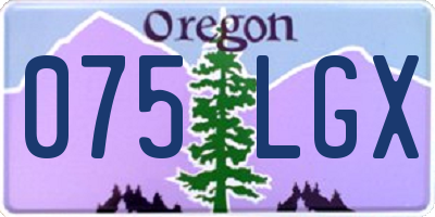 OR license plate 075LGX
