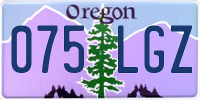 OR license plate 075LGZ