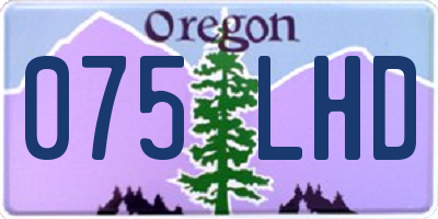 OR license plate 075LHD