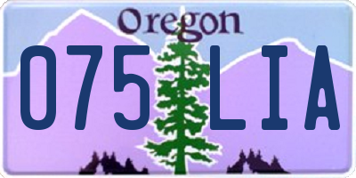 OR license plate 075LIA