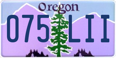 OR license plate 075LII