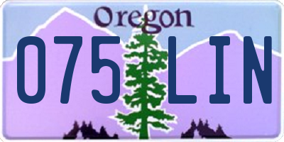 OR license plate 075LIN